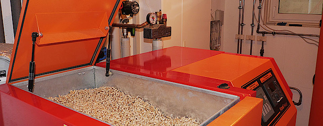 Pelletheizung bei Elektro Bär GmbH in Neuendettelsau